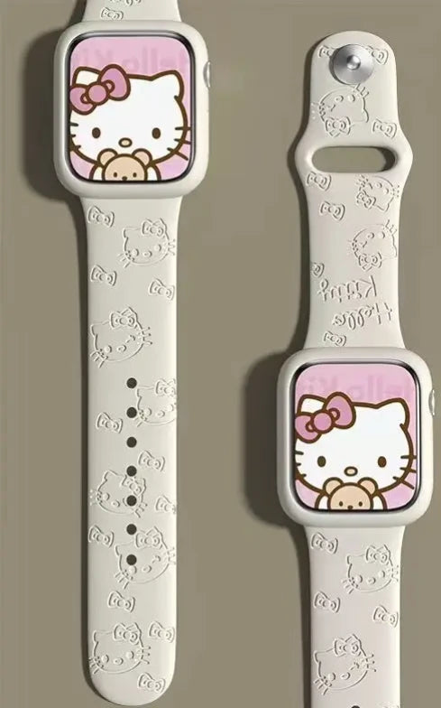 Hello Kitty Elegant Etched Silicone Bracelet