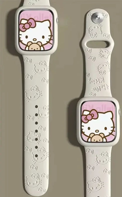 Hello Kitty Elegant Etched Silicone Bracelet