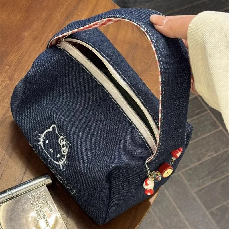 Hello Kitty Embroidery Cosmetic Bag – Cute Design