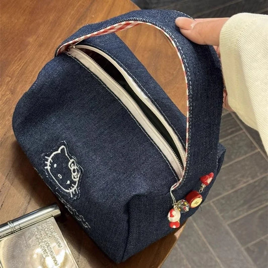 Hello Kitty Embroidery Cosmetic Bag – Cute Design