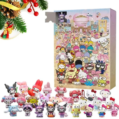 Hello Kitty & Friends 24PCS Sanrio Christmas Countdown Calendar – Kawaii PVC Figures