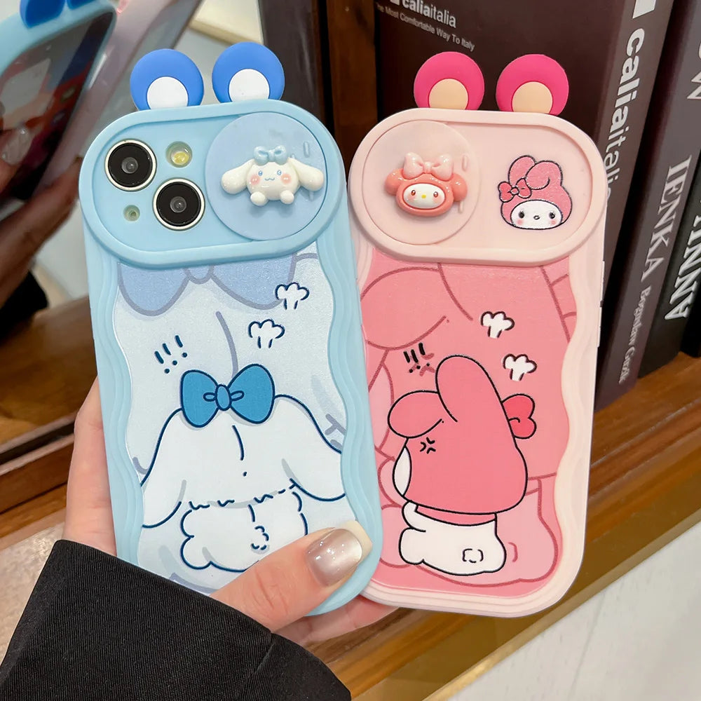 Hello Kitty & Friends 3D Ears Sliding Camera Phone Case for iPhone