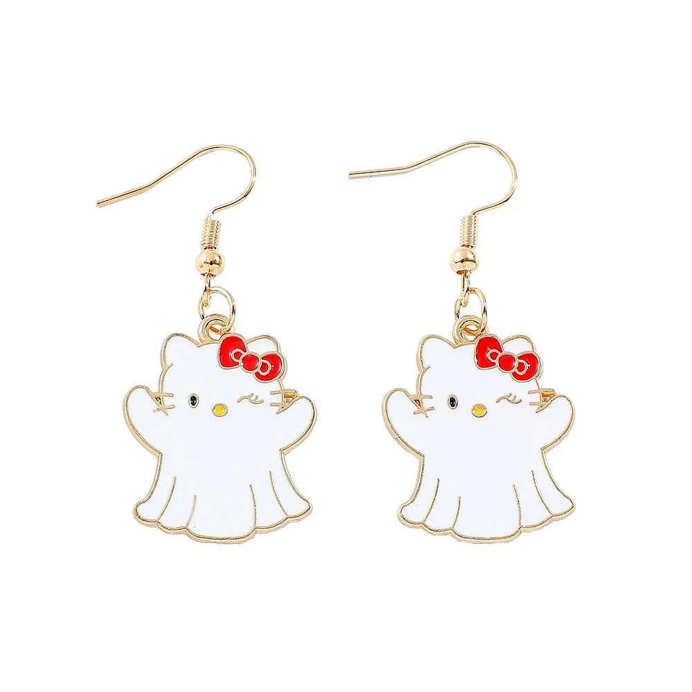 Hello Kitty Ghost Halloween Earrings