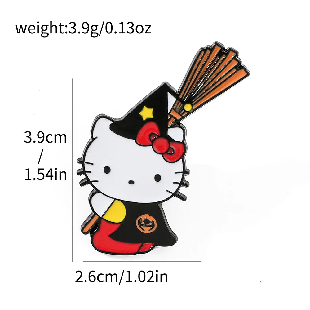 Hello Kitty Halloween Brooches | 6 Pcs Set for a Spooky Touch