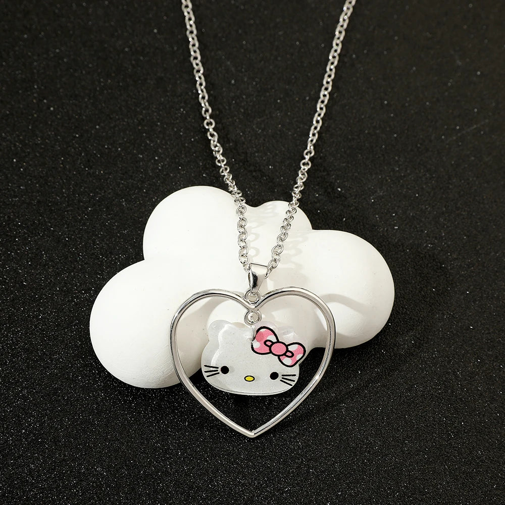 Hello Kitty Heart-Shaped Necklace | Cute Sanrio Gift