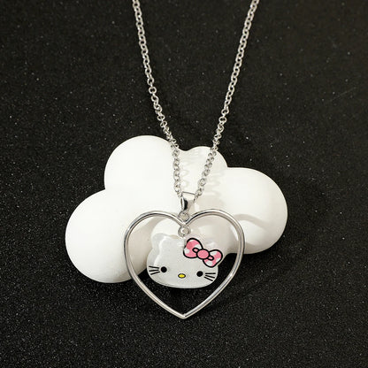 Hello Kitty Heart-Shaped Necklace | Cute Sanrio Gift