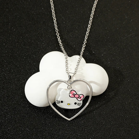 Hello Kitty Heart-Shaped Necklace | Cute Sanrio Gift