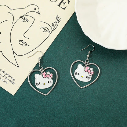 Hello Kitty Heart Love Earrings | Sanrio Accessory