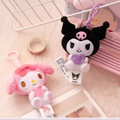 Hello Kitty Holding Heart Heart Series Plush Keychain