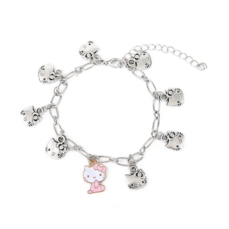 Hello Kitty Kawaii Charms – Metal Bracelet Accessories for Fans