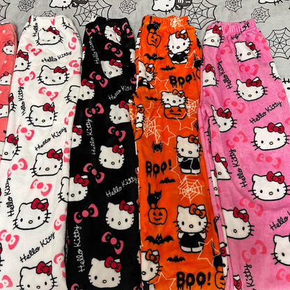 Hello Kitty Kawaii Halloween Pajamas | Sanrio Casual Home Pants
