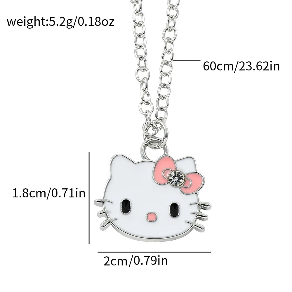 Hello Kitty Kawaii Jewelry Set – Matching Necklace & Bracelet