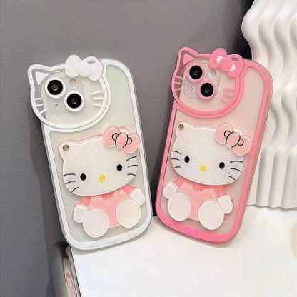 Hello Kitty Kawaii Phone Case with Mirror | Choose Your Favorite Color