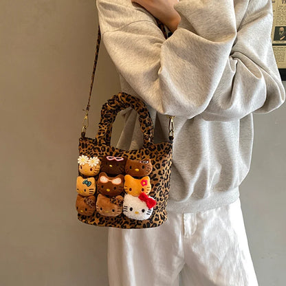 Hello Kitty Leopard Print Crossbody Bag