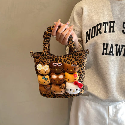 Hello Kitty Leopard Print Crossbody Bag