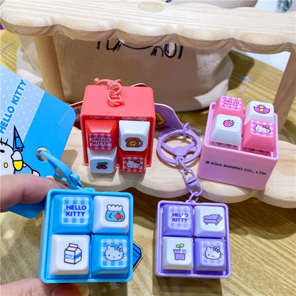 Hello Kitty Light-Up Fun Button Keychain