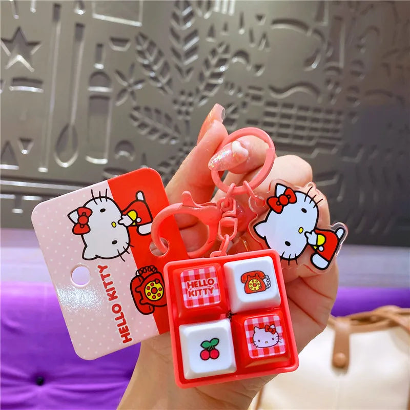 Hello Kitty Light-Up Magic Button Keychain