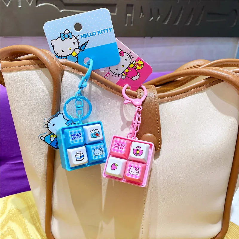 Hello Kitty Light-Up Sound Button Keychain