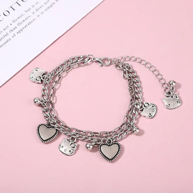 Hello Kitty Metal Bracelet Charms – Sanrio Kawaii Accessories