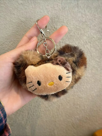 Hello Kitty Mini Plush with Leopard Print Heart