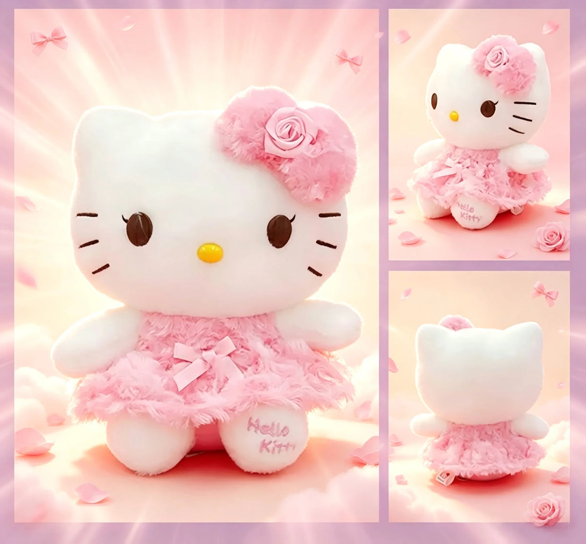 Hello Kitty & My Melody Rose Blossom Plush Toy