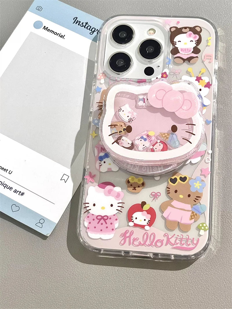 Hello Kitty Phone Case with Built-in Magnetic Holder

