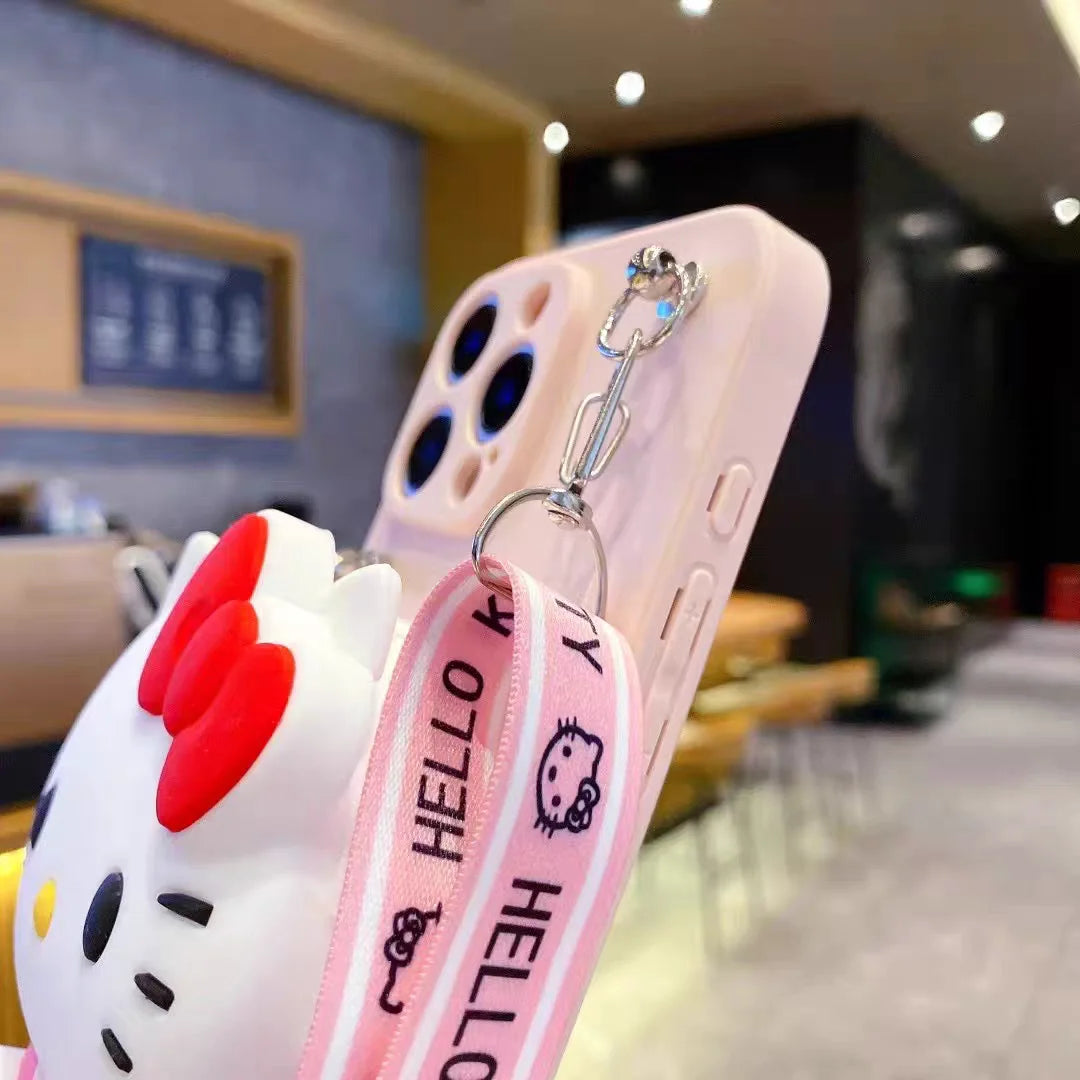 Hello Kitty Phone Pouch Wallet Case | Rope Strap Edition