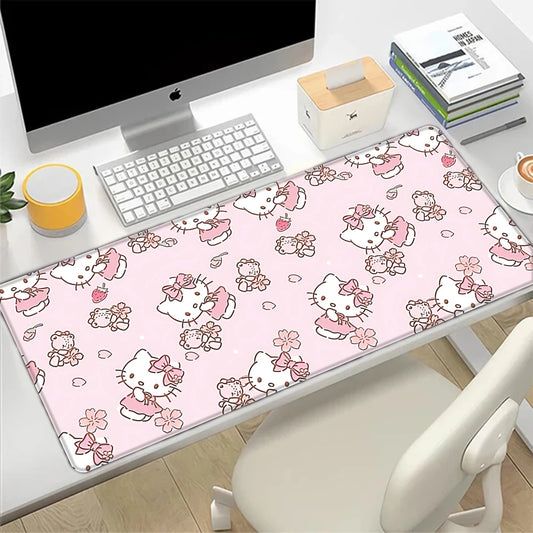 Hello Kitty Pink Desk Pad | Mousepad & Keyboard Mat for PC Setup