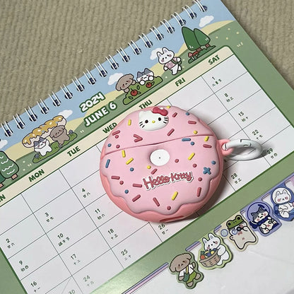 Hello Kitty Pink Donut AirPods Case with Keychain