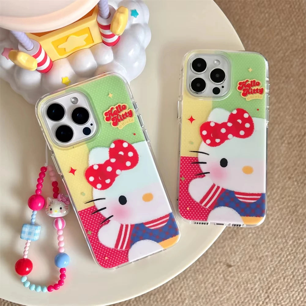 Hello Kitty Plush Armor – Cute & Shockproof Silicone Back Cover