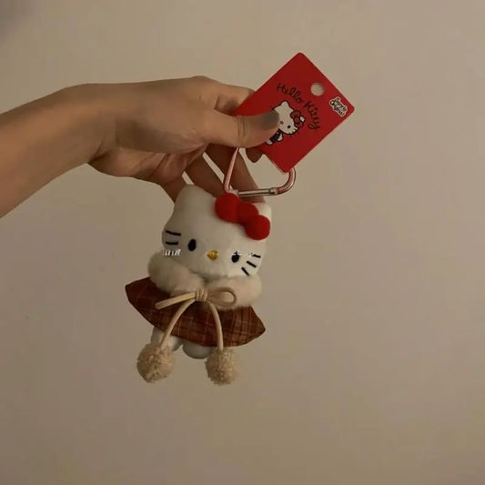 Hello Kitty Plush Keychain in Cozy Cloak – Collectible Sanrio Accessory