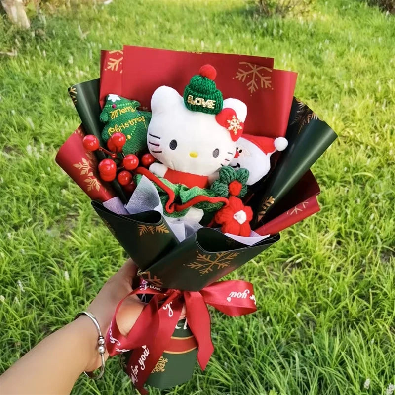 Hello Kitty Plush Toy Bouquet | Christmas Edition with Santa Hats