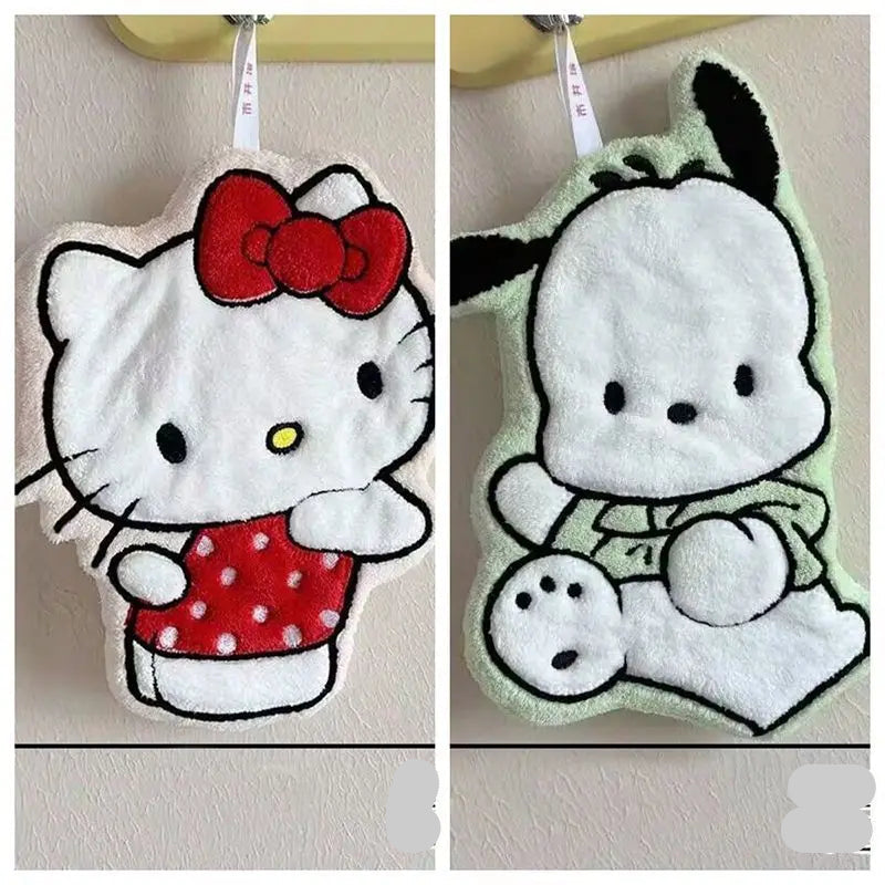 Hello Kitty & Pochacco hand towel 