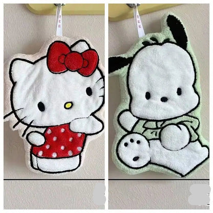 Hello Kitty & Pochacco hand towel 