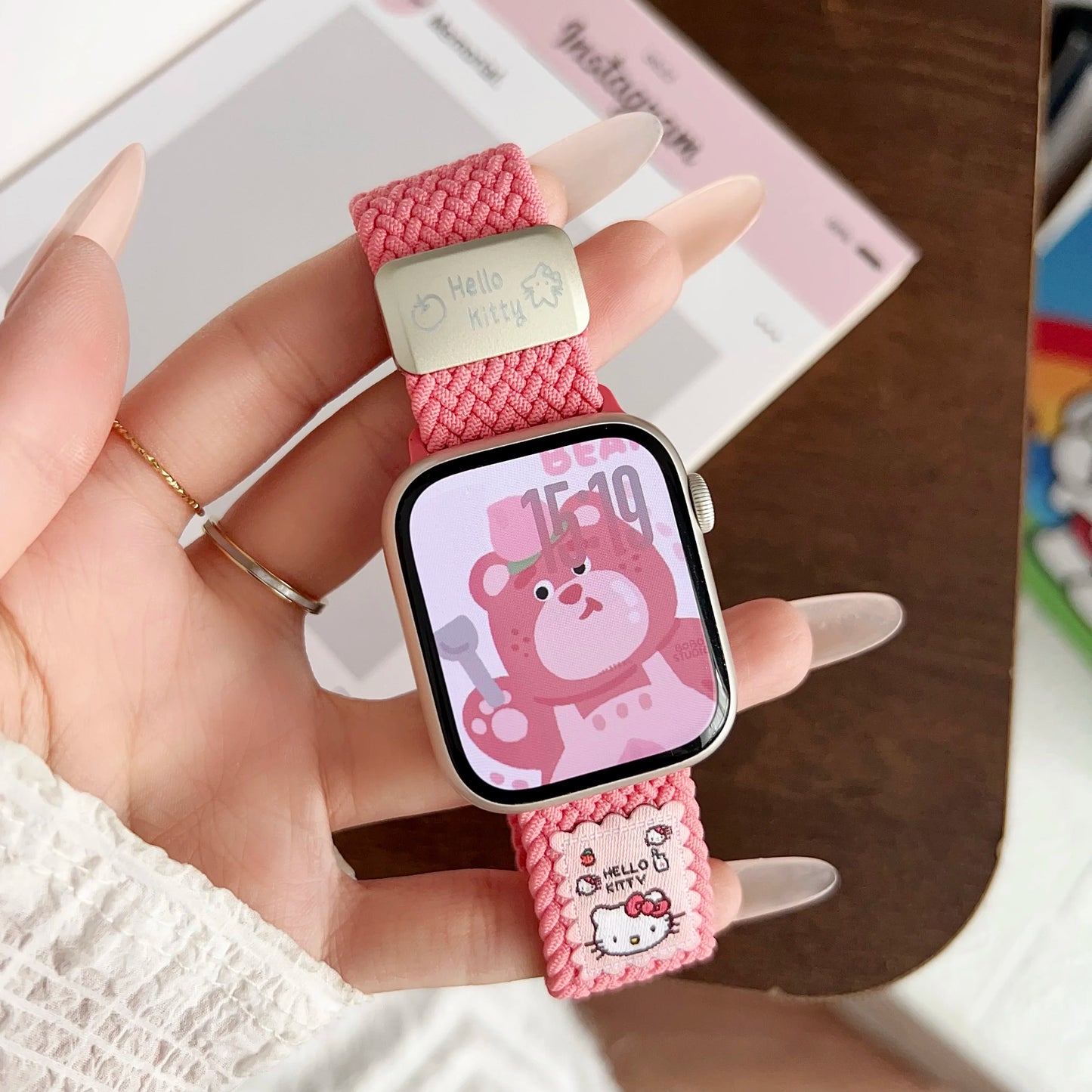 Hello Kitty Rainbow Ribbon Magnetic Braid Strap