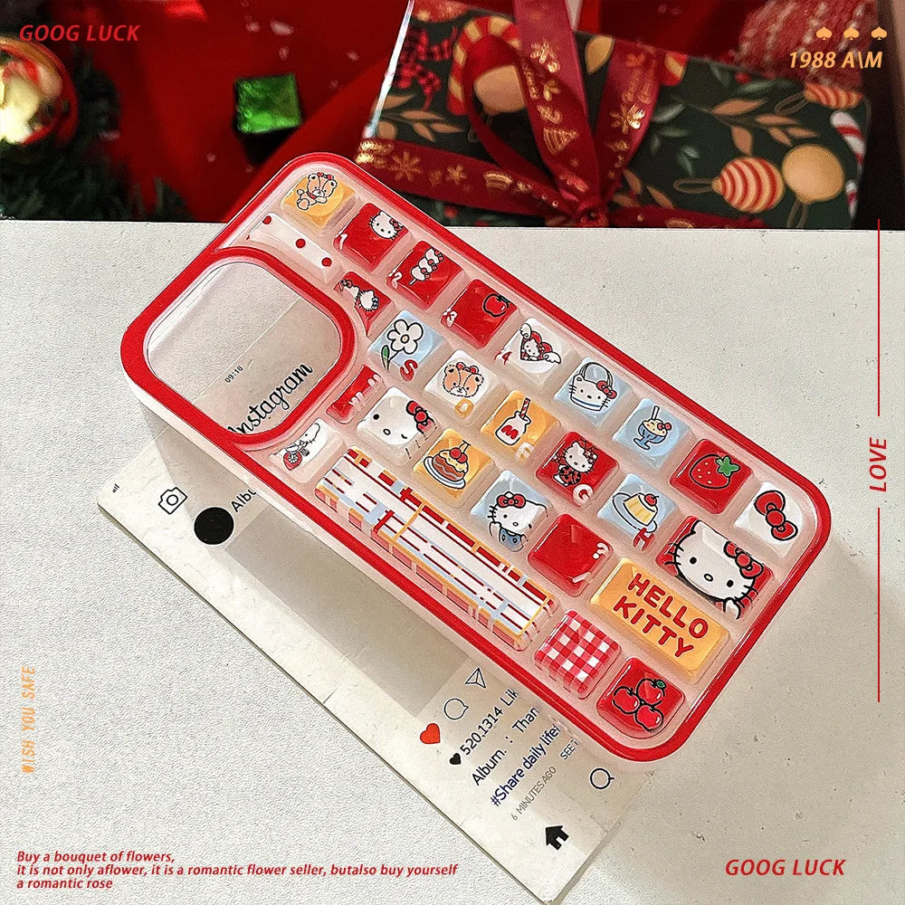 Hello Kitty Red 3D Keypad Phone Case for iPhone – Cute & Durable