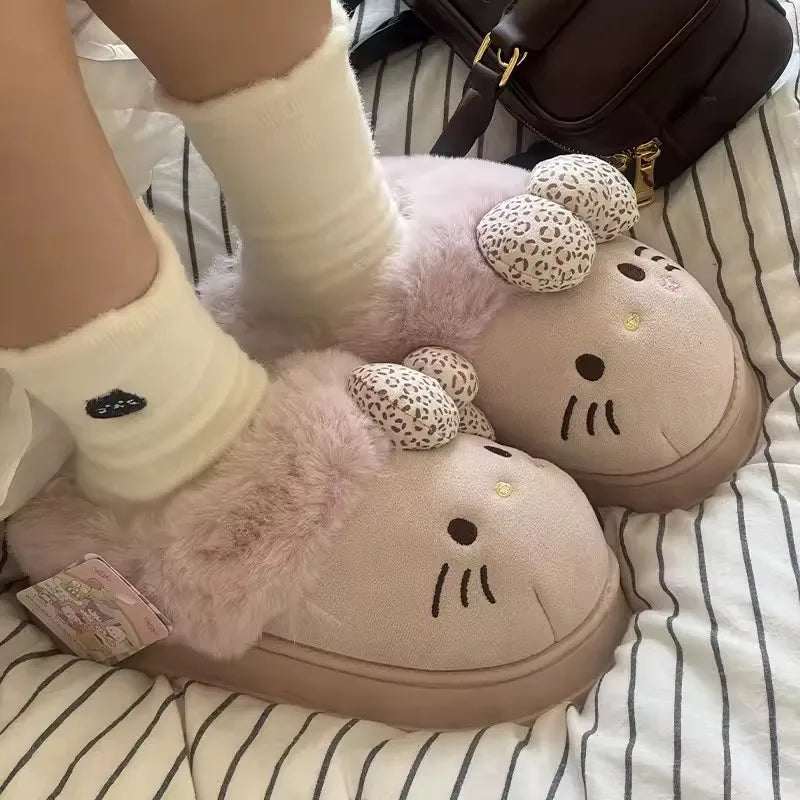 Sanrio Hellokitty Plush Slippers main image 0
