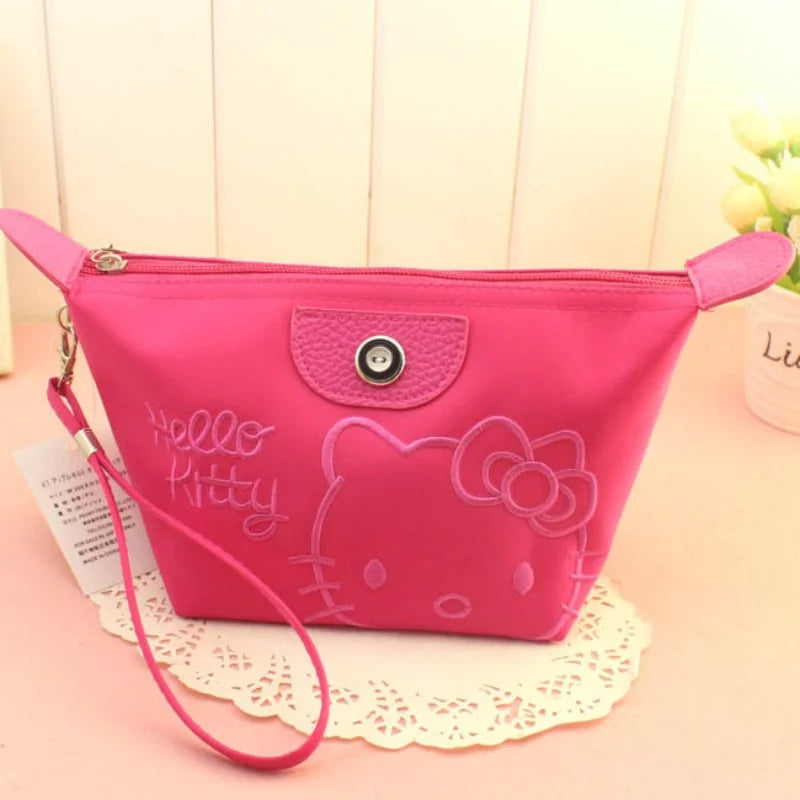 Hello Kitty Waterproof Makeup Bag – Cute Kawaii Sanrio Beauty Case