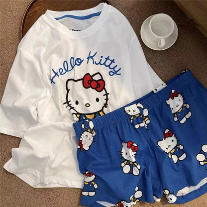 Hello Kitty Women's Pajama Set | Short Sleeve + Shorts