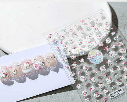 Hello kitty 5D Nail Stickers DIY