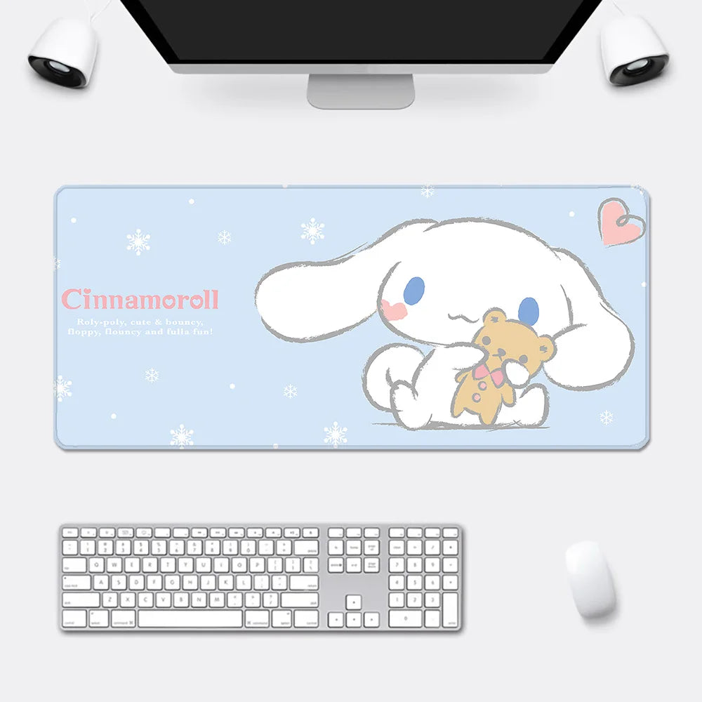 Kawaii Blue Cinnamoroll Desk Mat – Large Mousepad Table Cover