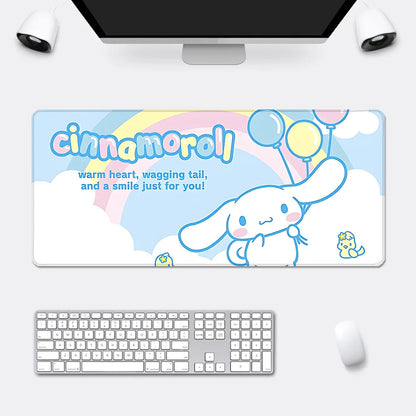 Kawaii Cinnamoroll Desk Cover – Colorful Design for Sanrio Fans