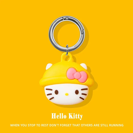 Kawaii Hello Kitty AirTag Cover – Protective Silicone Key Ring