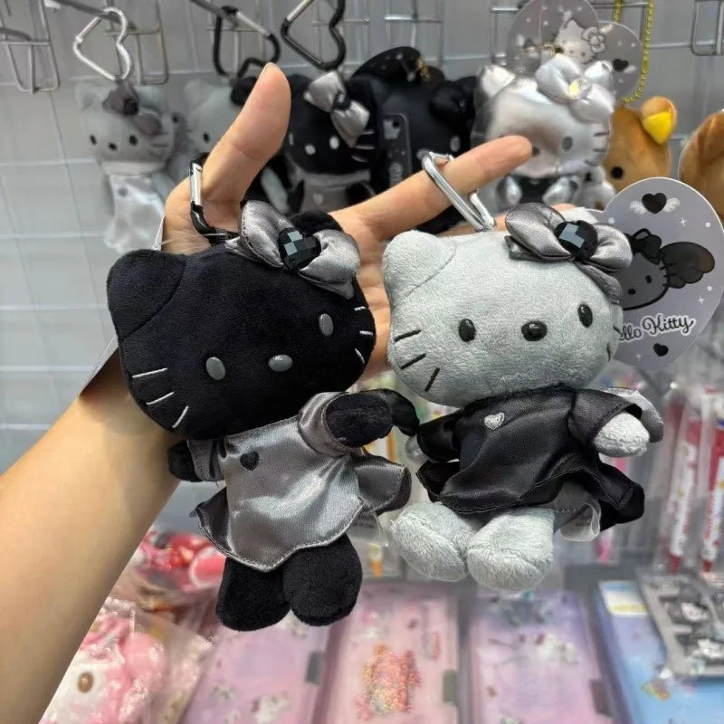 Kawaii Hello Kitty Black & White Angel Plush