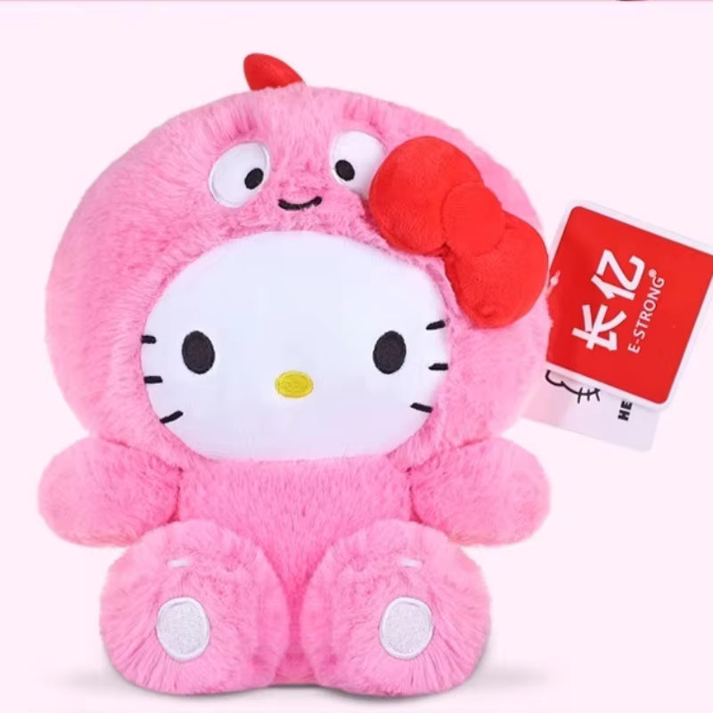 Kawaii Hello Kitty Dino Costume Plush Doll