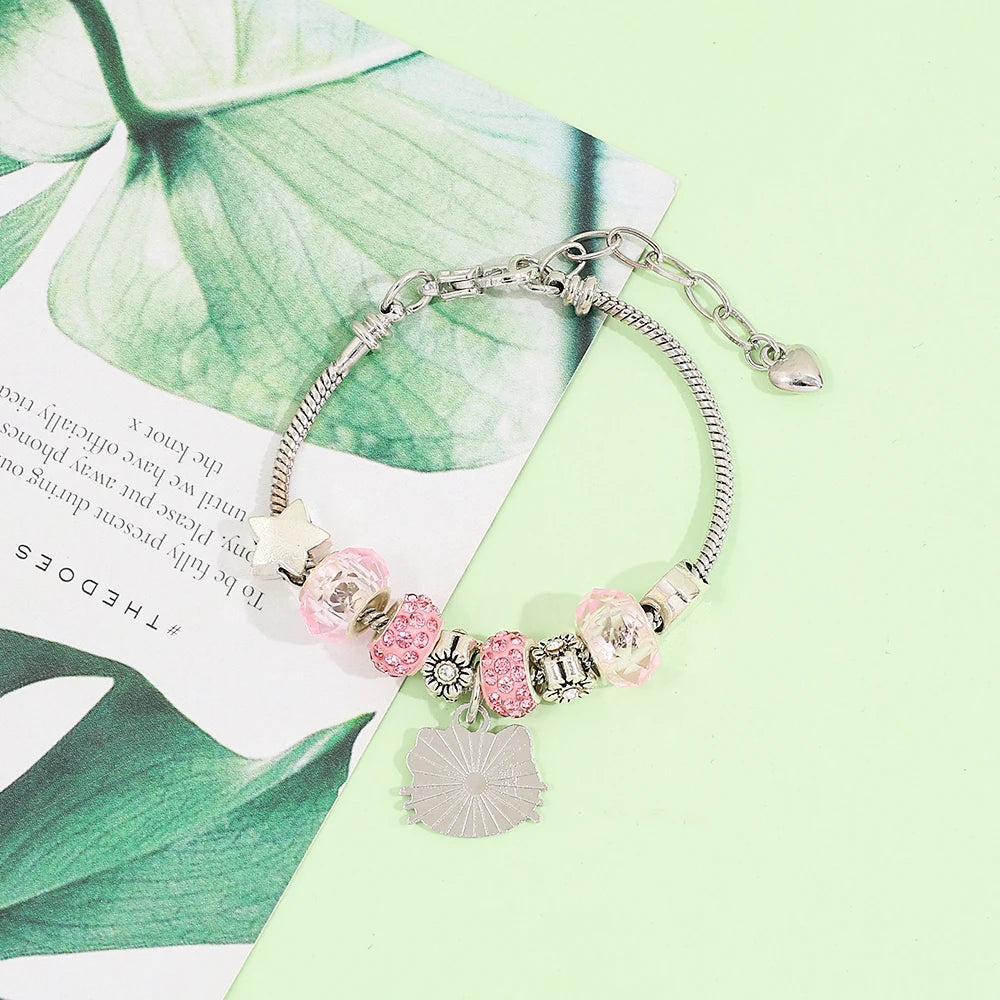 Kawaii Hello Kitty Jewelry Set – Adjustable Necklace and Bracelet