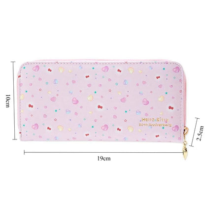 Kawaii Hello Kitty Long Wallet with Zipper – Cute Purse Accessory