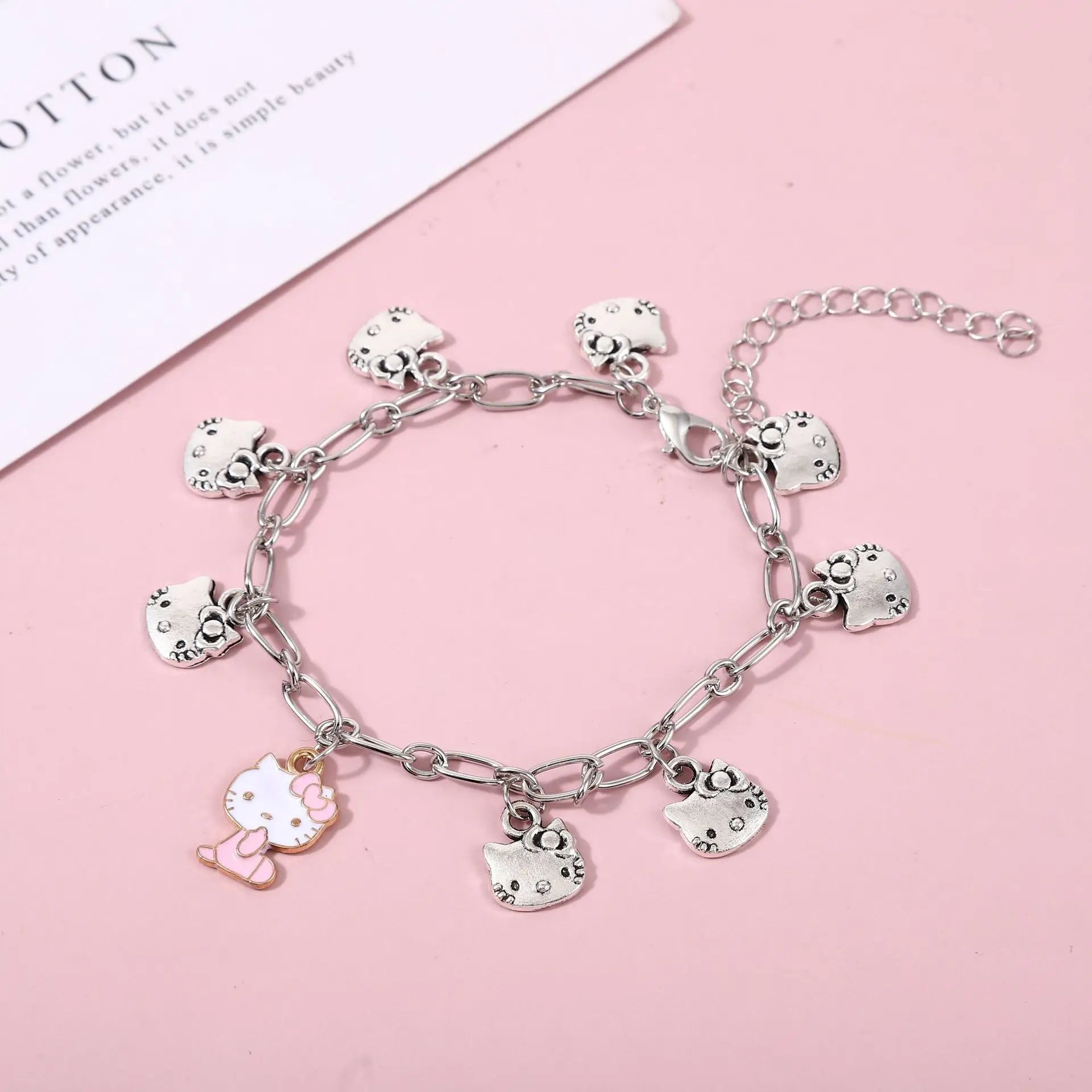 Kawaii Hello Kitty Metal Charms – Perfect for Customizing Bracelets