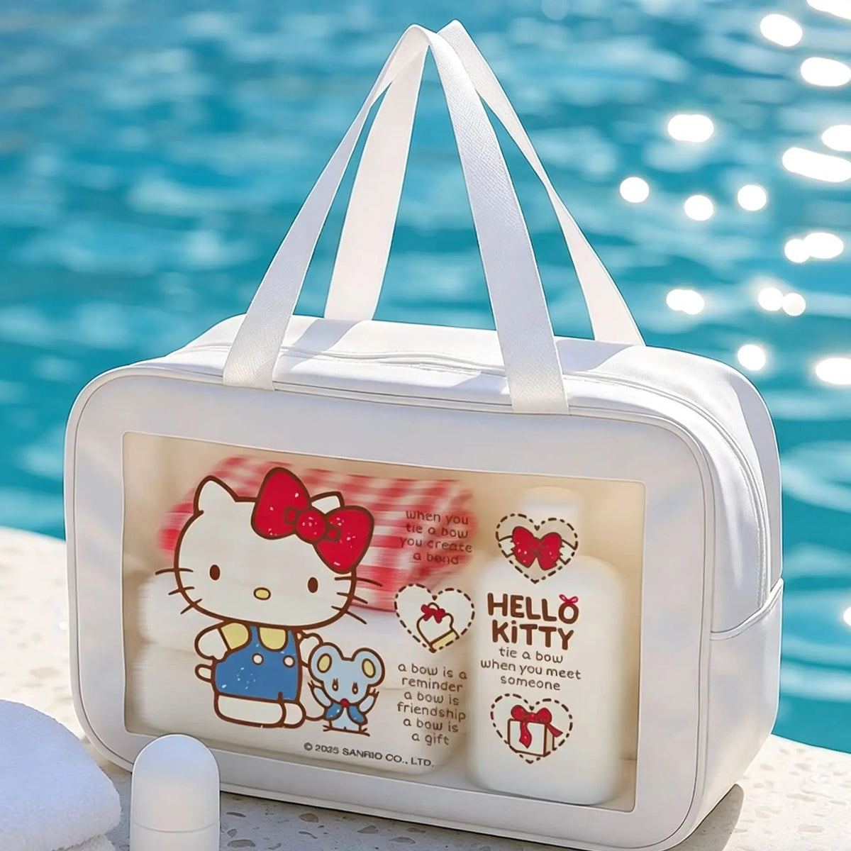 Kawaii Hello Kitty Sanrio Clear Storage Bag | Waterproof Portable Organizer
