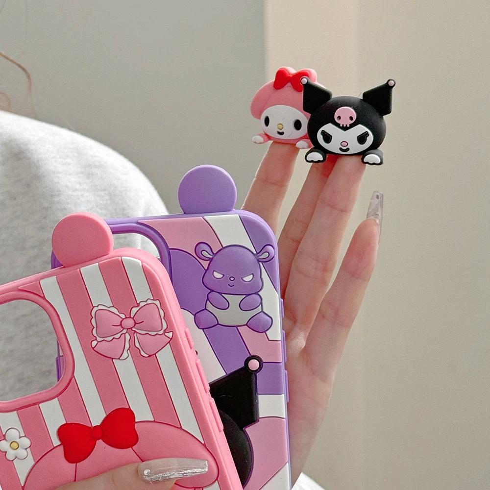 Kawaii Kuromi iPhone Case – Vibrant Silicone Protection